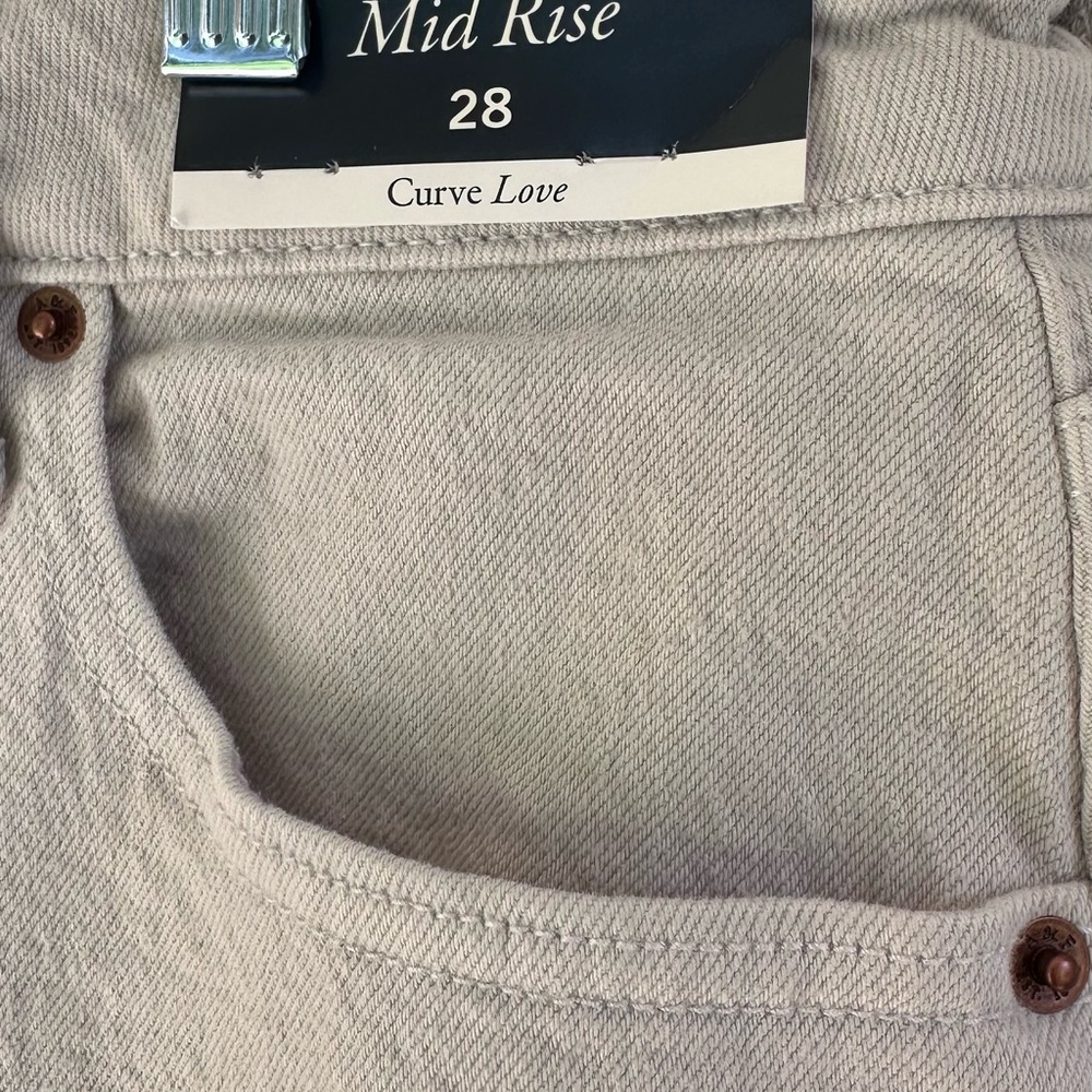 Abercrombie & Fitch Cream Mini Skirt Mid Rise Curve Love New w/ Tags 28 - Picture 9 of 9
